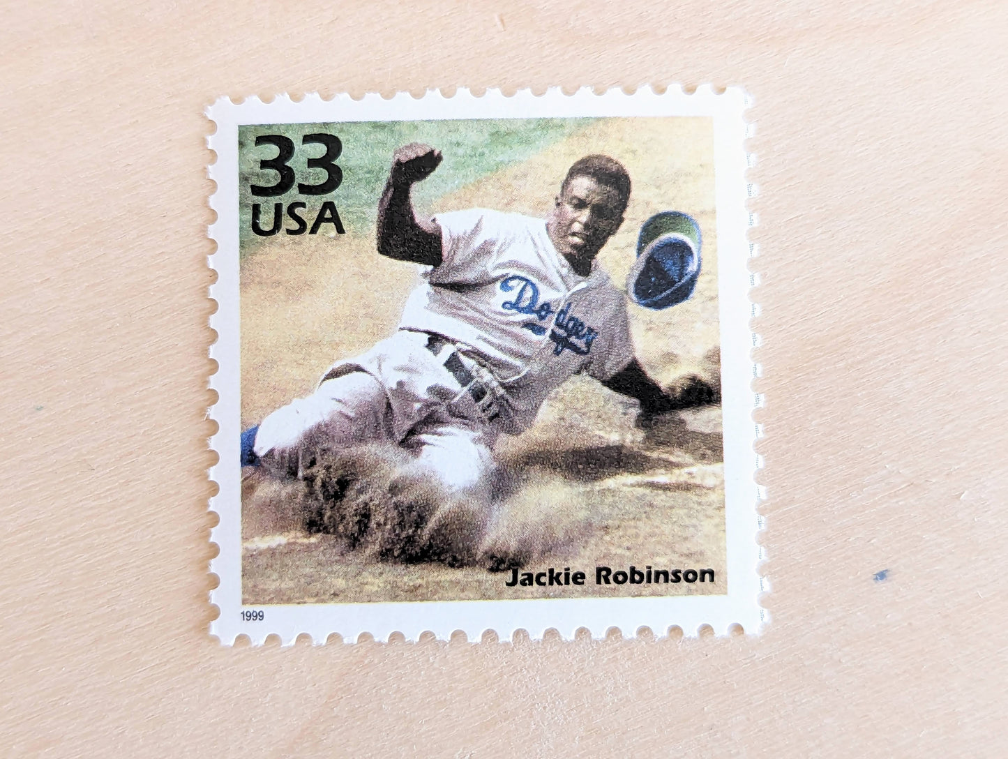 5 Jackie Robinson stamps, 33 Cent, 1998, 1940s Celebrate The Century, Unused Postage Stamps