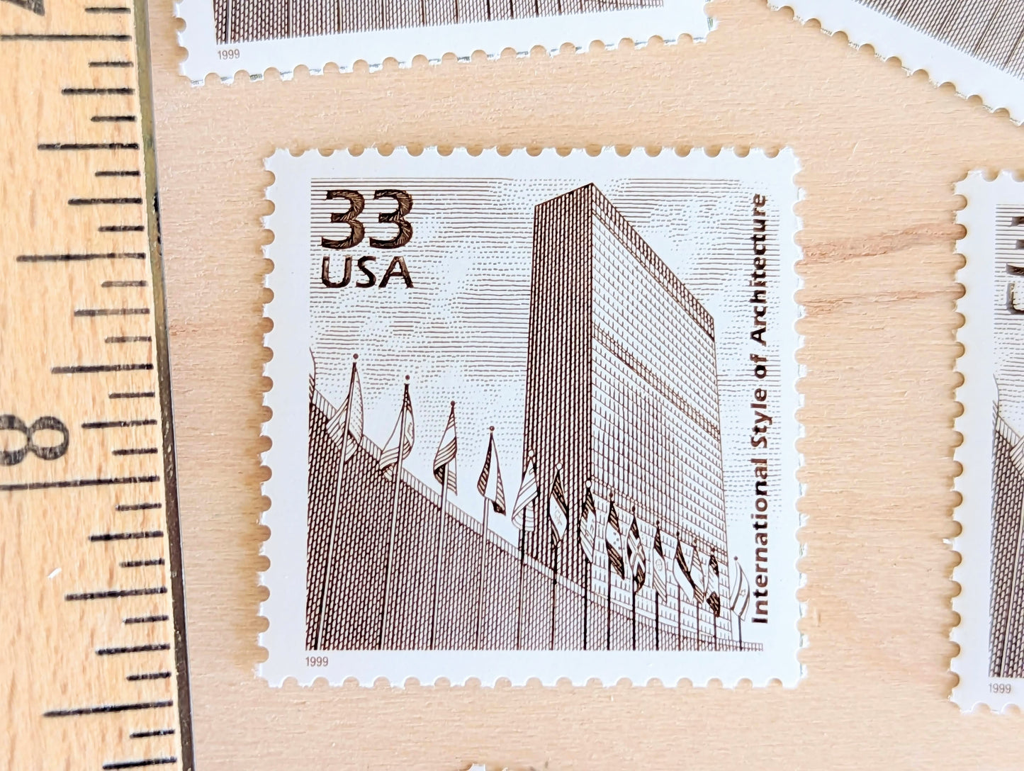 5 International Arcitecture Stamps, 33 Cent, 1998, 1940s Celebrate The Century, Unused Postage Stamps