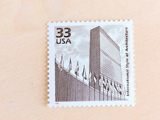 5 International Arcitecture Stamps, 33 Cent, 1998, 1940s Celebrate The Century, Unused Postage Stamps