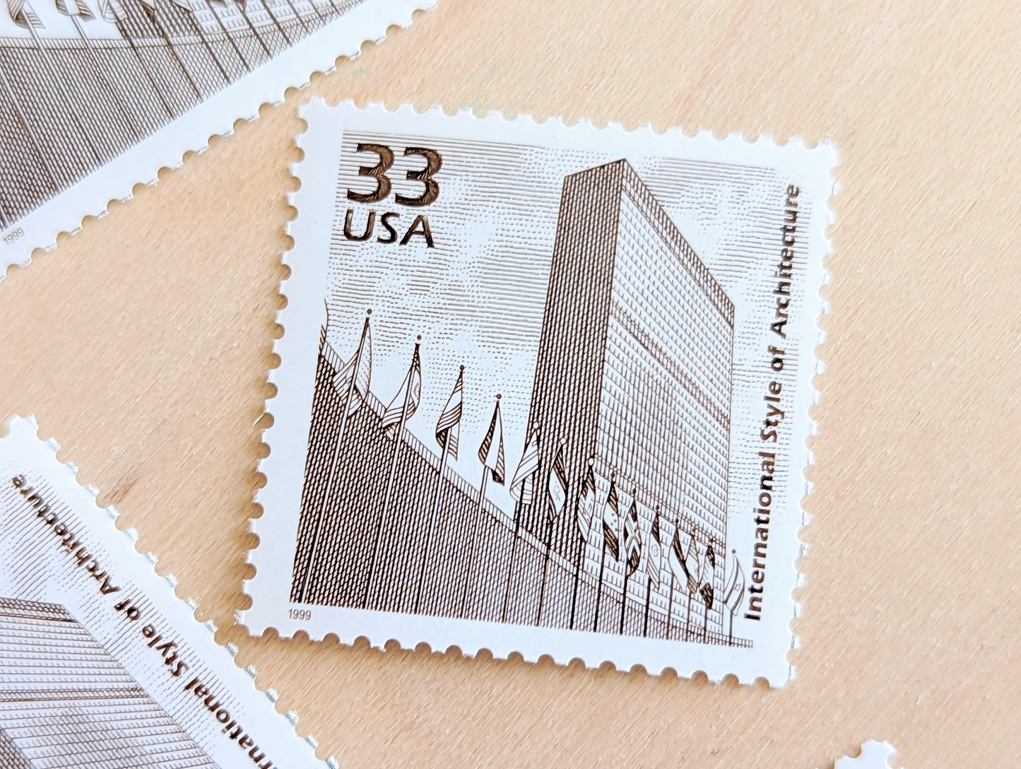 5 International Arcitecture Stamps, 33 Cent, 1998, 1940s Celebrate The Century, Unused Postage Stamps