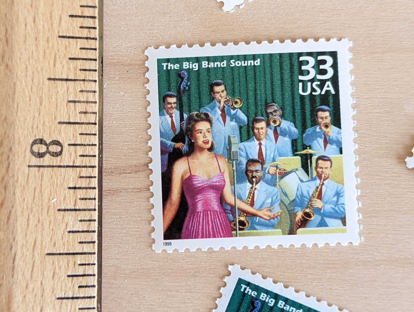 5 Big Band Music Stamps, 33 Cent, 1998, 1940s Celebrate The Century, Unused Postage Stamps