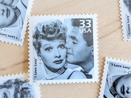 5 "I Love Lucy" Stamps, 33 Cent, 1998, 1950s Celebrate The Century, Unused Postage Stamps