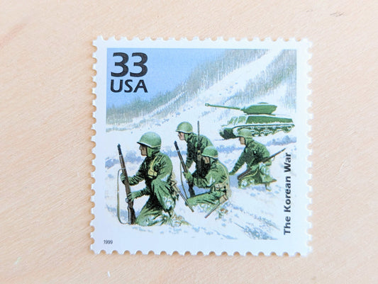 5 The Korean War Stamps, 33 Cent, 1998, 1950s Celebrate The Century, Unused Postage Stamps