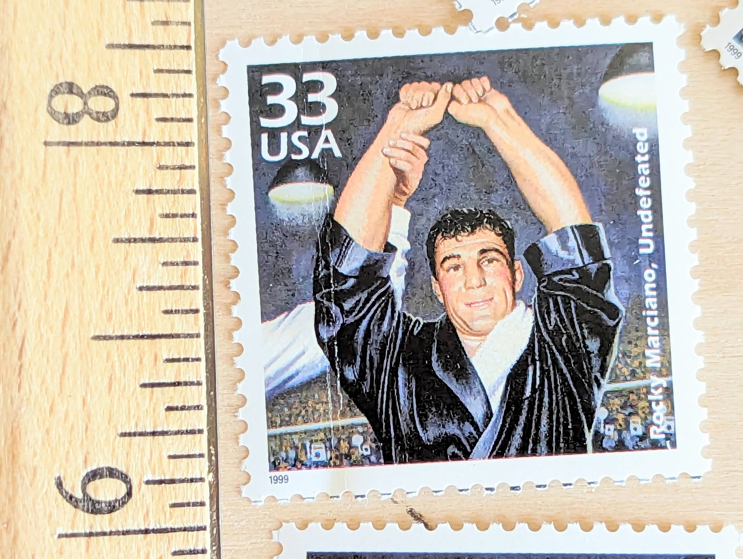 5 Rocky Marciano Stamps, 33 Cent, 1998, 1950s Celebrate The Century, Unused Postage Stamps