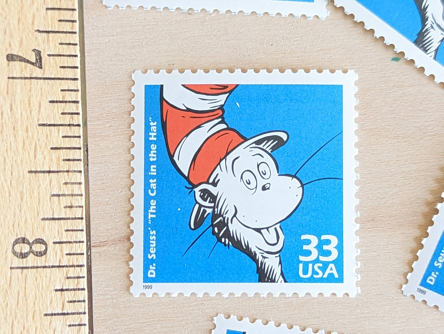 5 "The Cat in The Hat" Stamps, 33 Cent, 1998, 1950s Celebrate The Century, Unused Postage Stamps