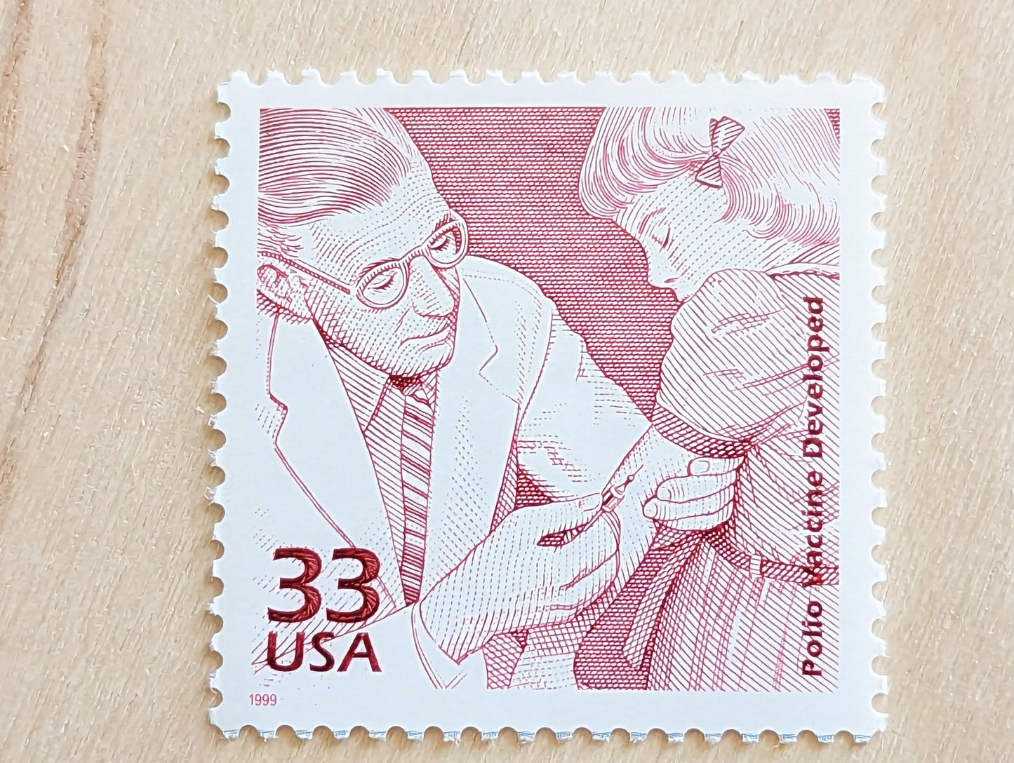 5 Polio Epidemics Stamps, 33 Cent, 1998, 1950s Celebrate The Century, Unused Postage Stamps