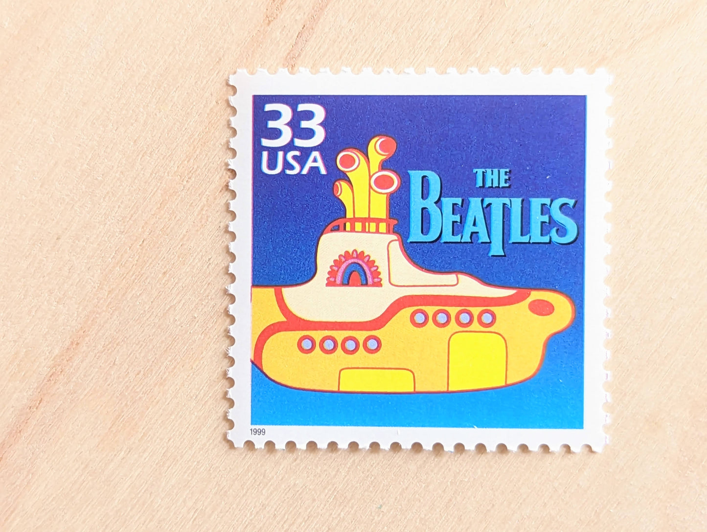 5 The Beatles Stamps, 33 Cent, 1998, 1960s Celebrate The Century, Unused Postage Stamps