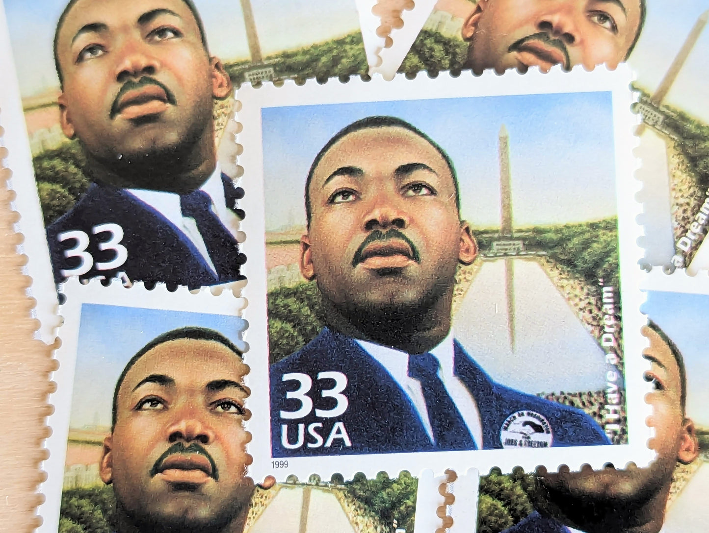 5 Dr. Martin Luther King Jr. Stamps, 33 Cent, 1998, 1960s Celebrate The Century, Unused Postage Stamps