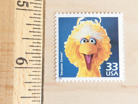 5 Sesame Street Stamps, 33 Cent, 1998, 1970s Celebrate The Century, Unused Postage Stamps