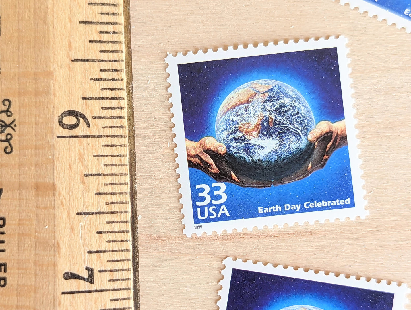 5 Earth Day Stamps, 33 Cent, 1999, 1970s Celebrate The Century, Unused Postage Stamps