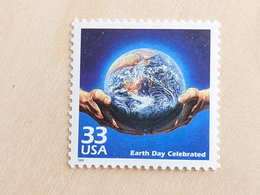 5 Earth Day Stamps, 33 Cent, 1999, 1970s Celebrate The Century, Unused Postage Stamps