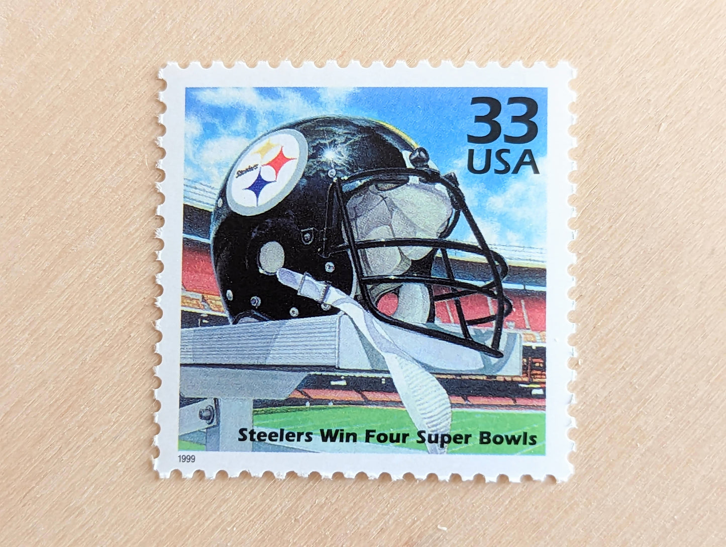 5 Pittsburgh Steelers Stamps, 33 Cent, 1999, 1970s Celebrate The Century, Unused Postage Stamps