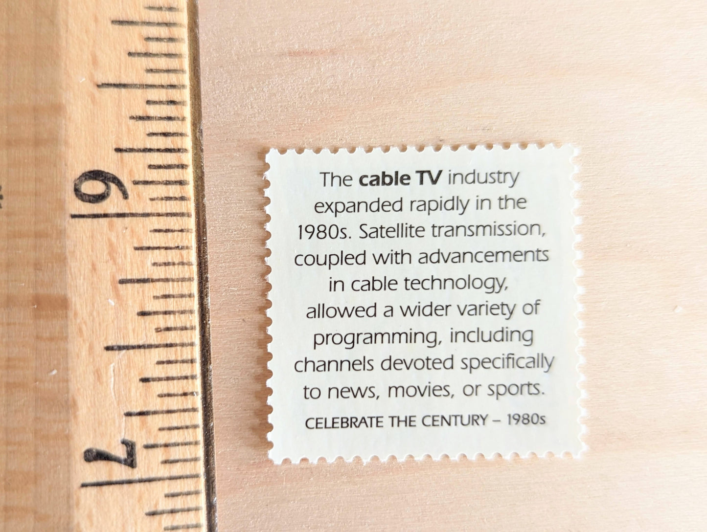 5 Cable TV Stamps, 33 Cent, 1999, 1980s Celebrate The Century, Unused Postage Stamps