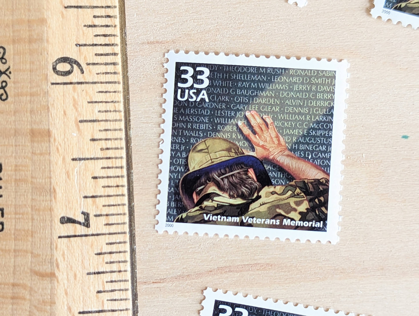 5 Vietnam Veterans Memorial Stamps, 33 Cent, 1999, 1980s Celebrate The Century, Unused Postage Stamps