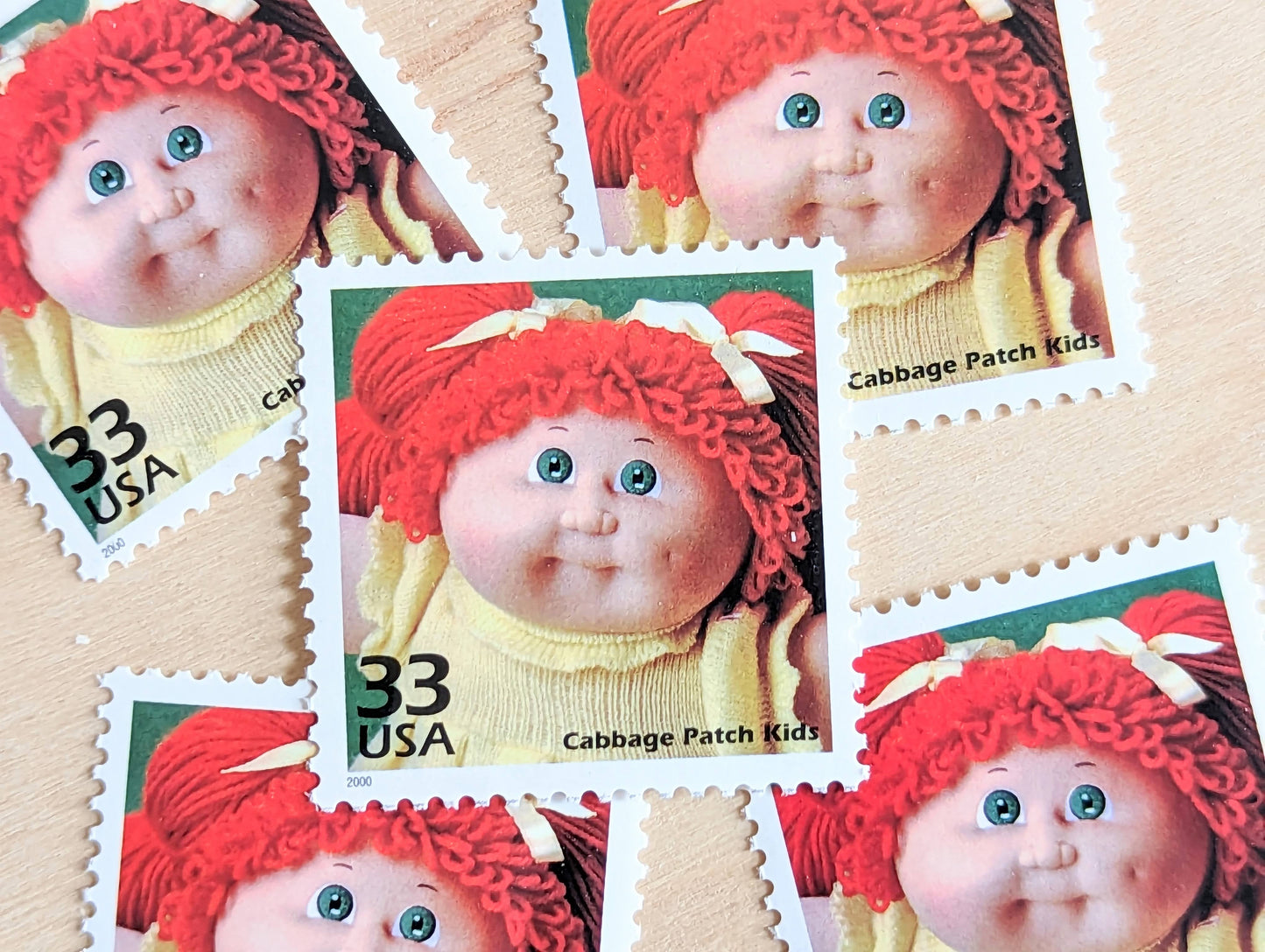 5 Cabbage Patch Kids Stamps, 33 Cent, 1998, 1980s Celebrate The Century, Unused Postage Stamps