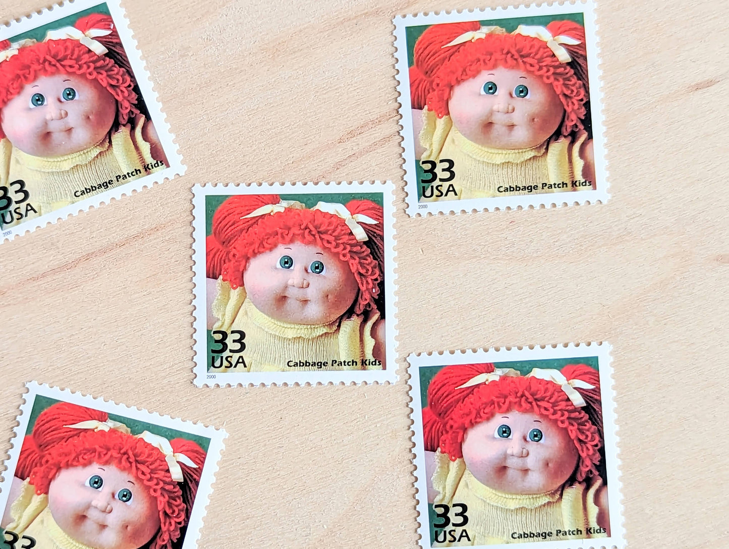 5 Cabbage Patch Kids Stamps, 33 Cent, 1998, 1980s Celebrate The Century, Unused Postage Stamps