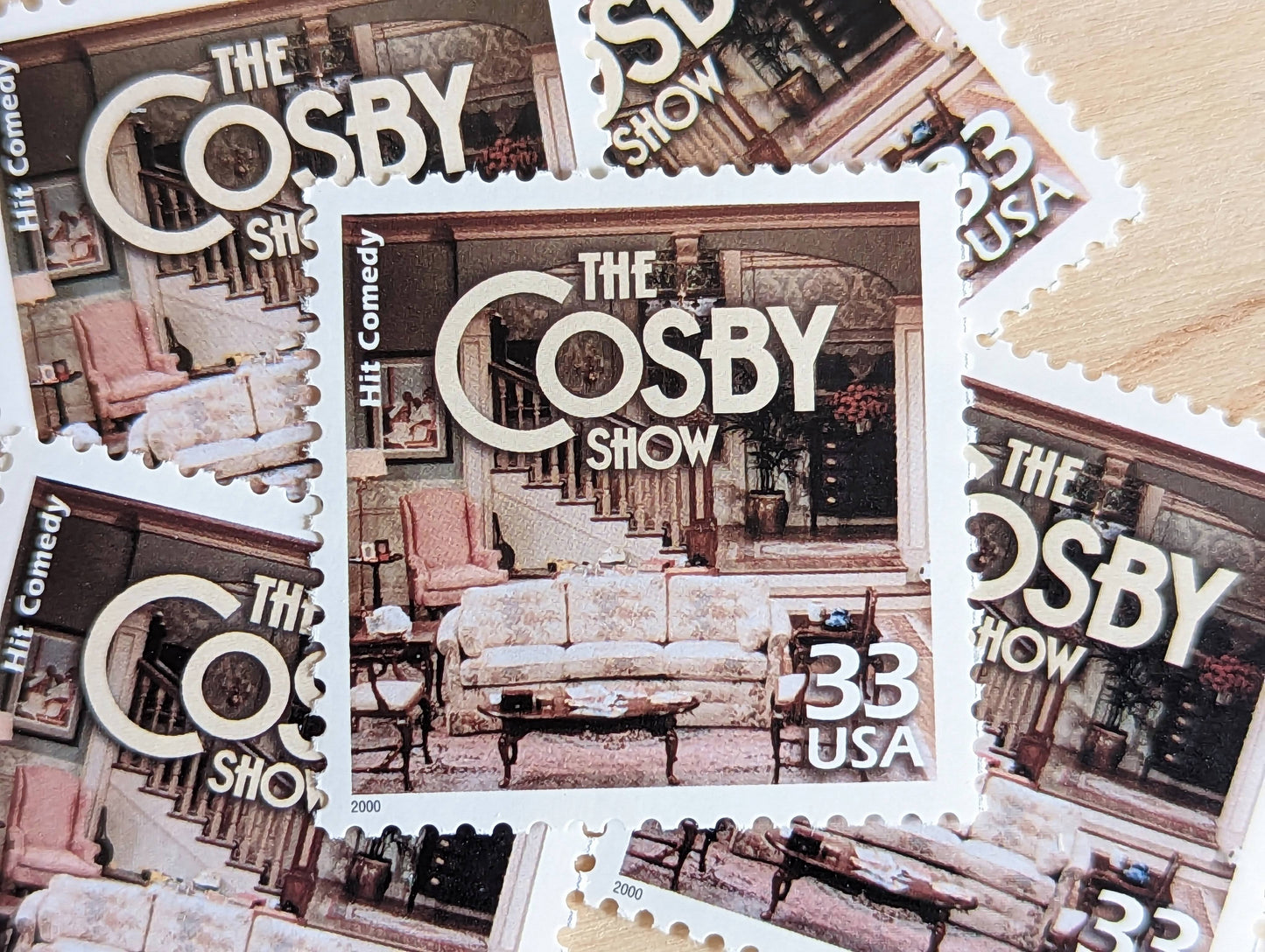 5 The Cosby Show Stamps, 33 Cent, 1998, 1980s Celebrate The Century, Unused Postage Stamps