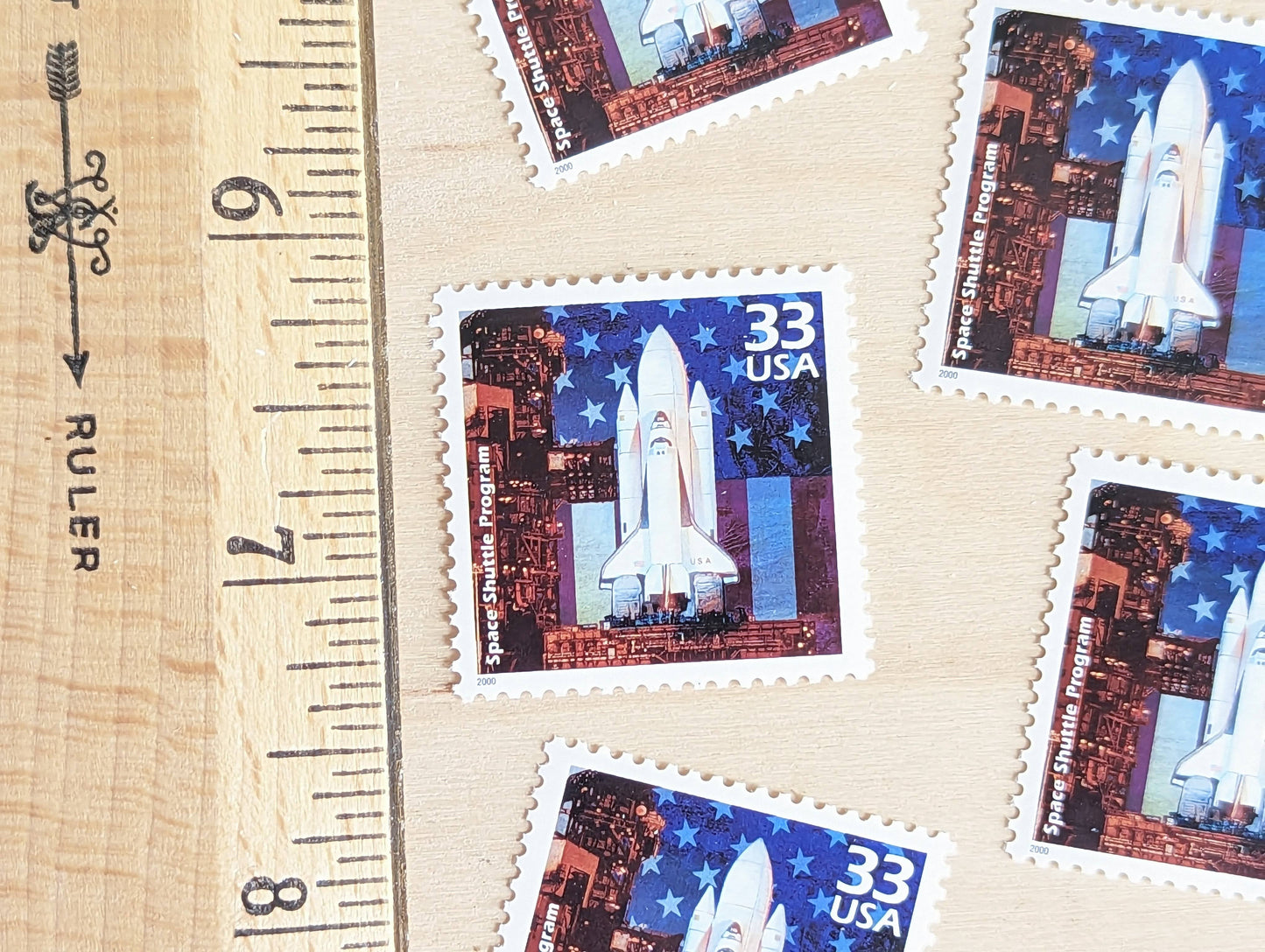 5 Space Shuttles Stamps, 33 Cent, 1998, 1980s Celebrate The Century, Unused Postage Stamps