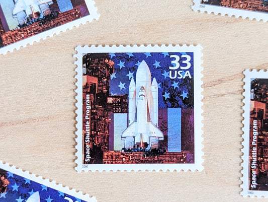 5 Space Shuttles Stamps, 33 Cent, 1998, 1980s Celebrate The Century, Unused Postage Stamps