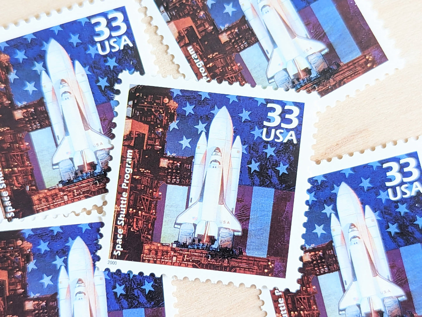 5 Space Shuttles Stamps, 33 Cent, 1998, 1980s Celebrate The Century, Unused Postage Stamps