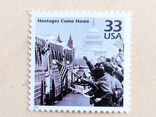 5 Hostages Stamps, 33 Cent, 1998, 1980s Celebrate The Century, Unused Postage Stamps