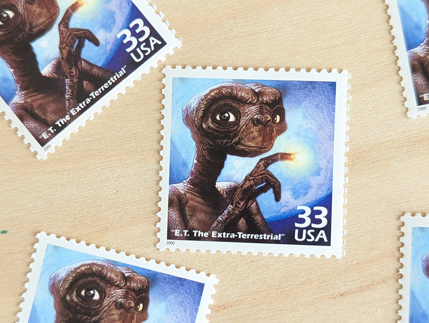 5 "E.T." Stamps, 33 Cent, 1998, 1980s Celebrate The Century, Unused Postage Stamps