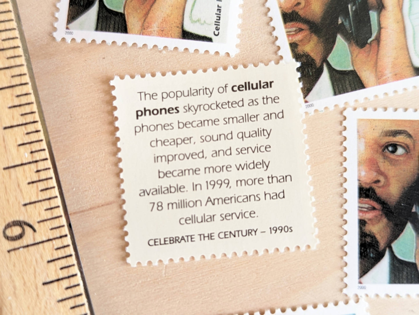 5 Cellular Phones stamps, 33 Cent, 1998-2000, 1990s Celebrate The Century, Unused Postage Stamps