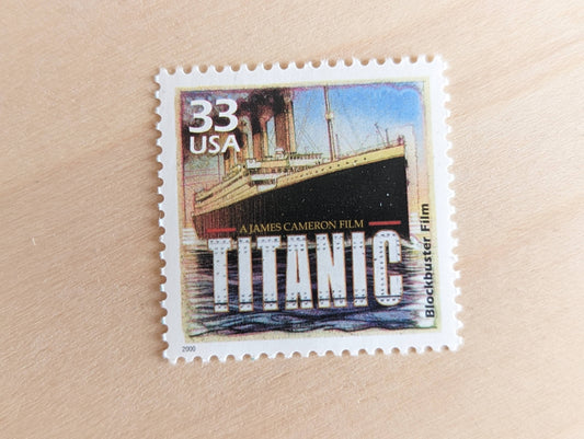 5 "Titanic" stamps, 33 Cent, 1998-2000, 1990s Celebrate The Century, Unused Postage Stamps