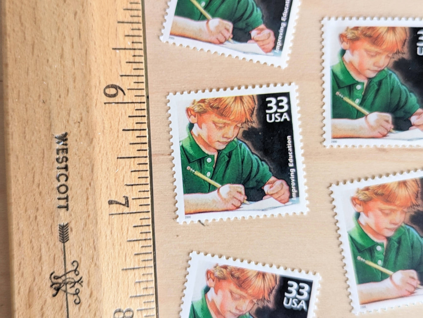 5 Improving The Quality of Education stamps, 33 Cent, 1998-2000, 1990s Celebrate The Century, Unused Postage Stamps