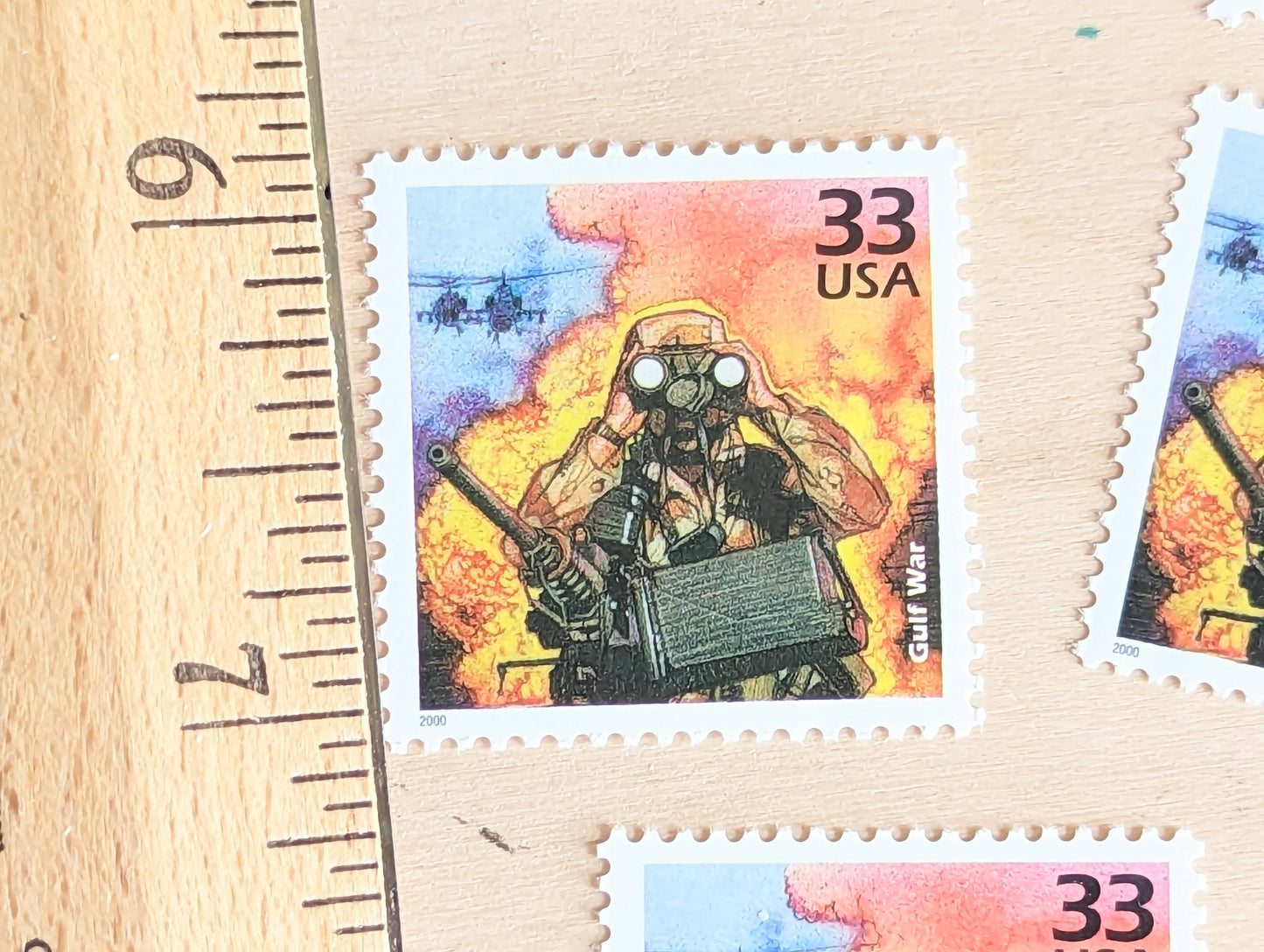 5 Gulf War stamps, 33 Cent, 1998-2000, 1990s Celebrate The Century, Unused Postage Stamps