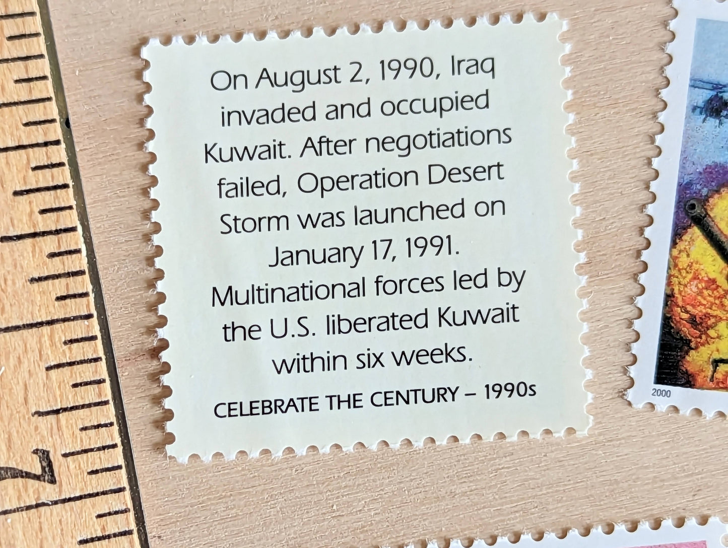 5 Gulf War stamps, 33 Cent, 1998-2000, 1990s Celebrate The Century, Unused Postage Stamps