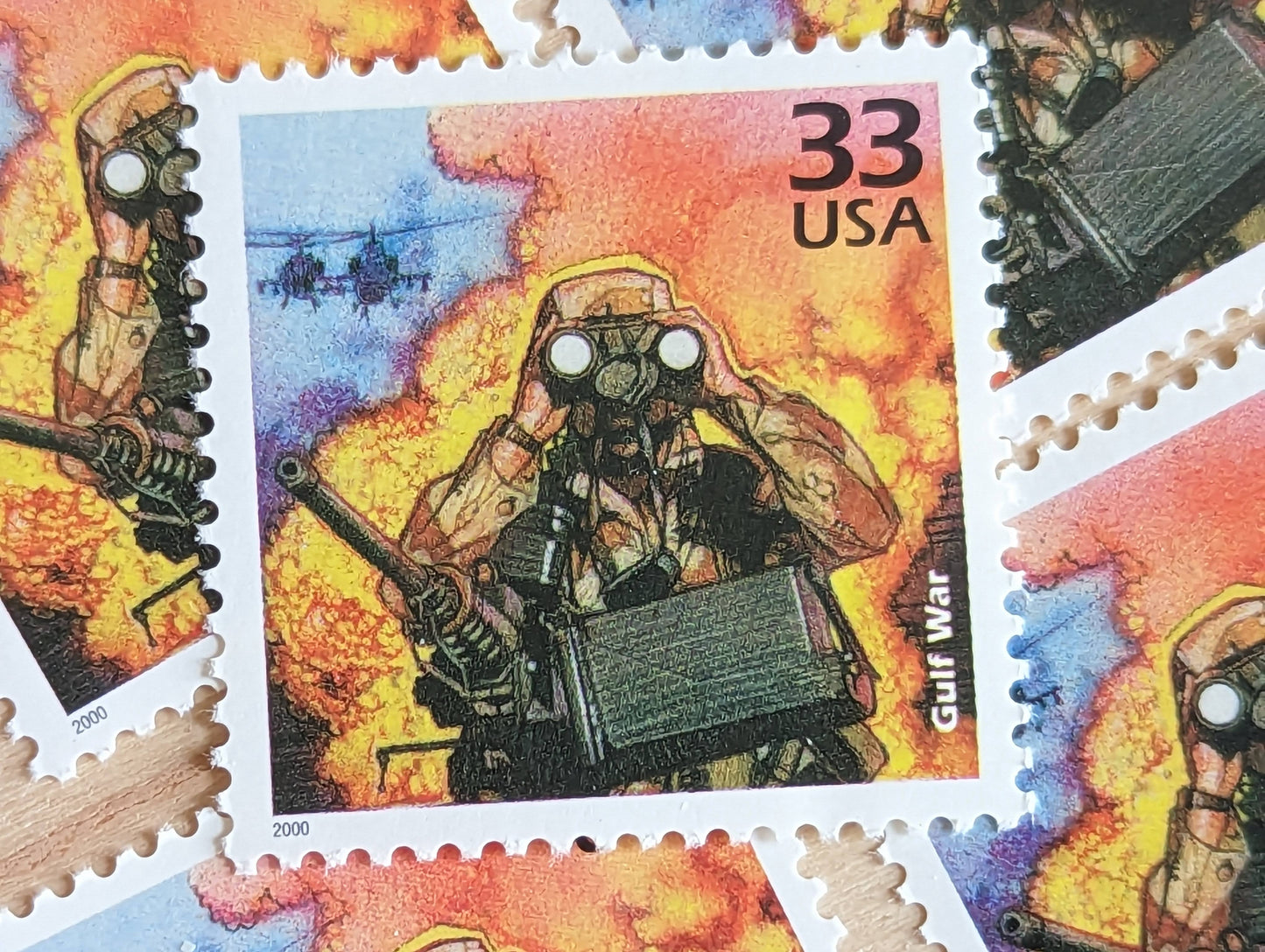 5 Gulf War stamps, 33 Cent, 1998-2000, 1990s Celebrate The Century, Unused Postage Stamps