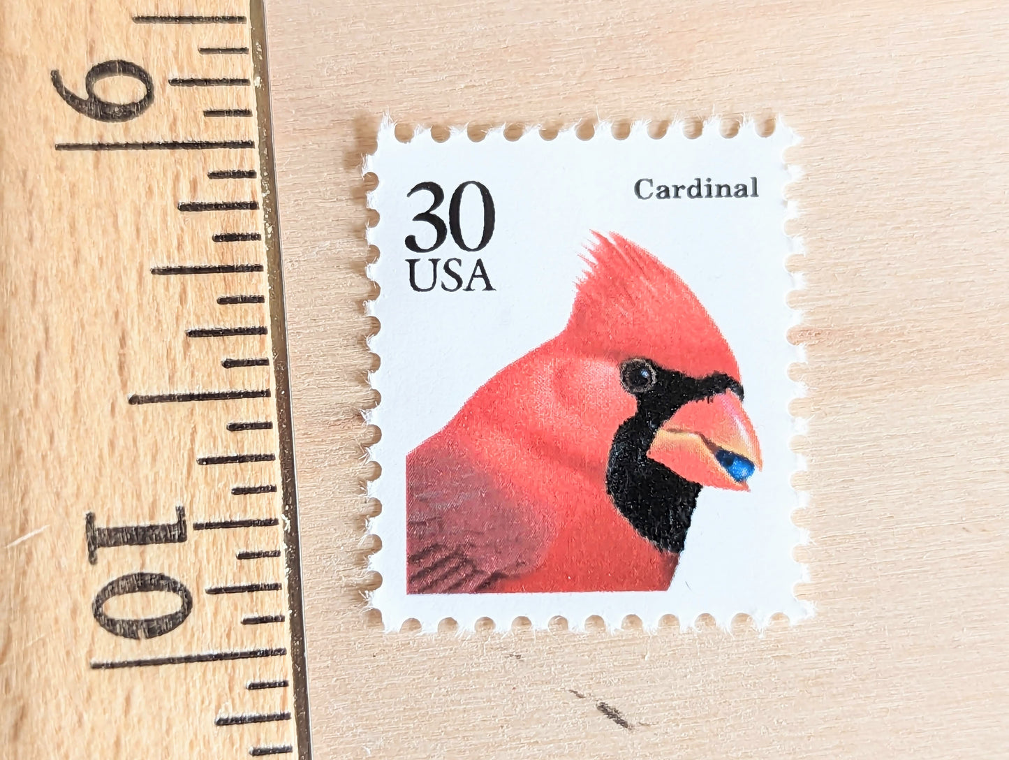 10 Cardinal Stamps, 1991 Unused Postage Stamps, 30 Cent Stamps