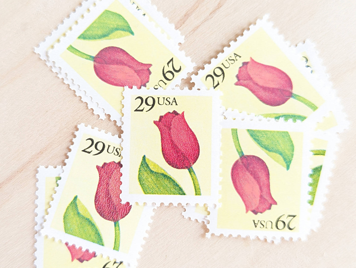 10 Tulip Stamps, 1991 Unused Postage Stamps, 29 Cent Stamps