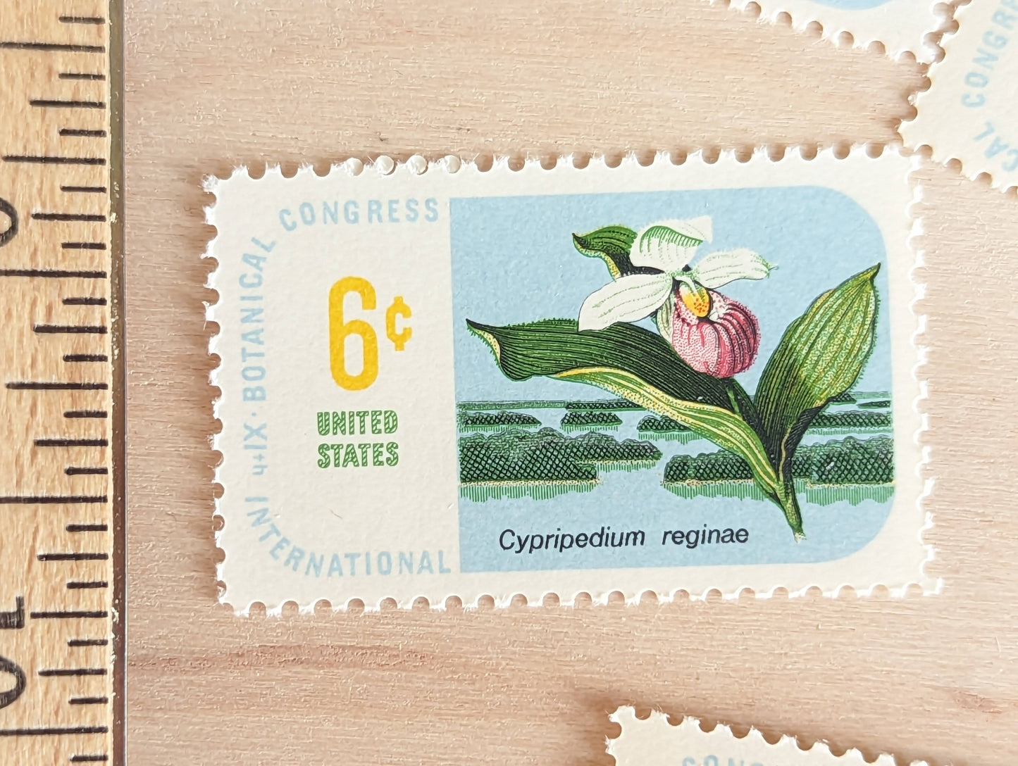 Set of 10 Cypripedium Reginae stamps, International Botanical Congress, 1969 Unused Postage Stamps, 6 Cent Stamps