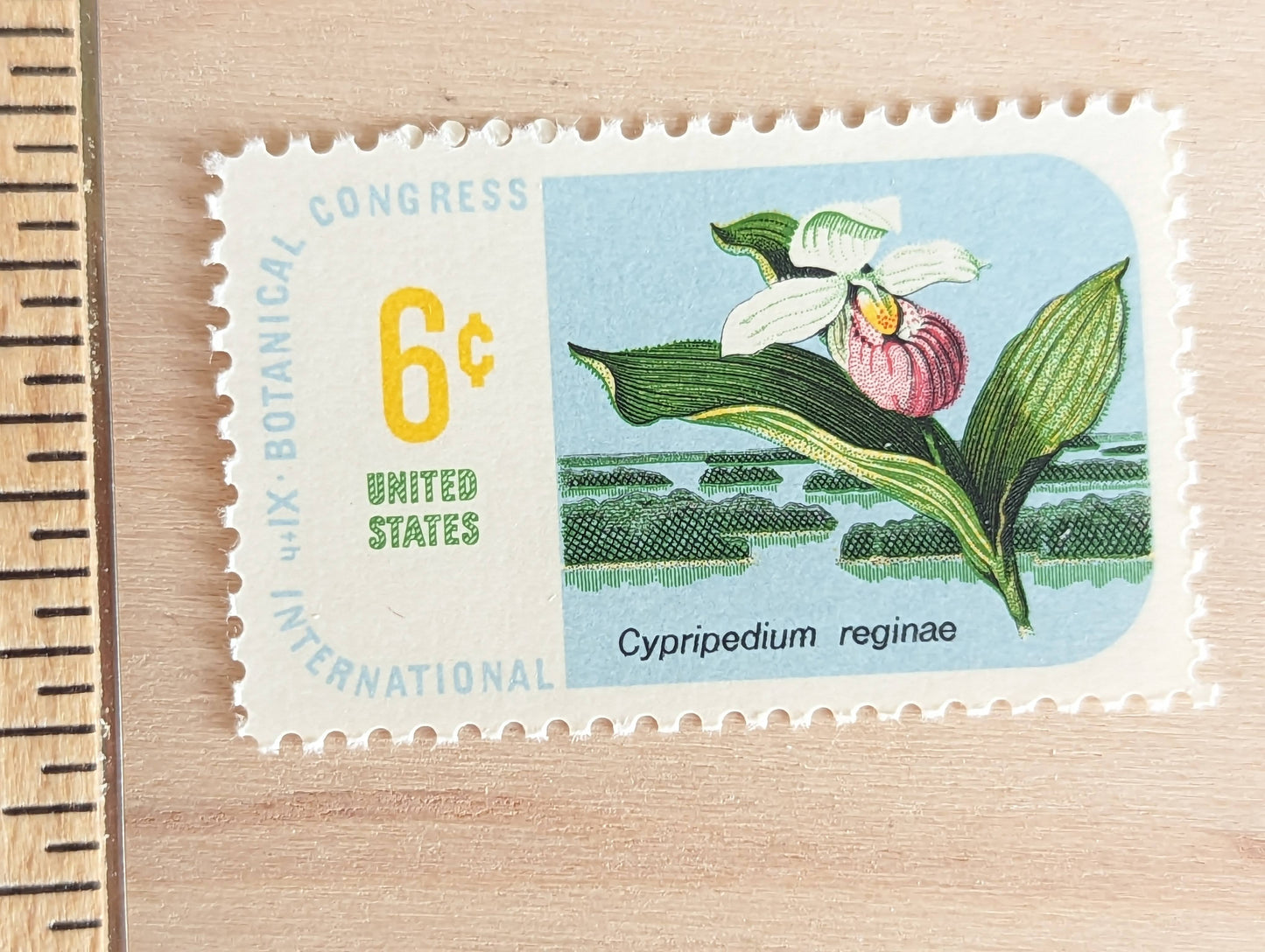 Set of 10 Cypripedium Reginae stamps, International Botanical Congress, 1969 Unused Postage Stamps, 6 Cent Stamps