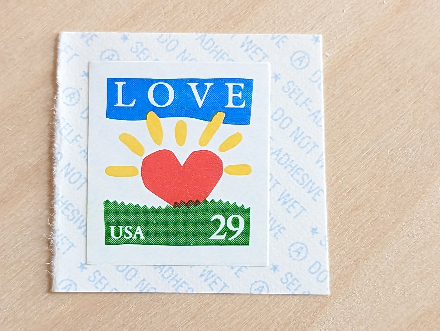 Love Stamps, 29 cent stamps, Heart Sunrise, 1993 Unused USPS Postage Stamps