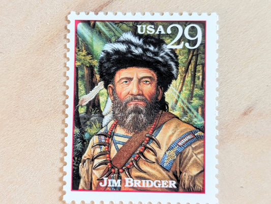 5 Jim Bridger stamps, 1994 Unused Postage Stamps, 29 Cent Stamps, Legends of the West