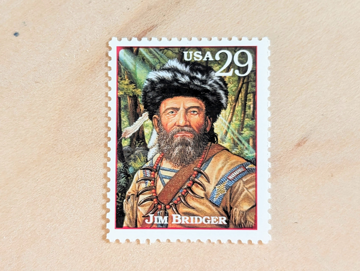 5 Jim Bridger stamps, 1994 Unused Postage Stamps, 29 Cent Stamps, Legends of the West