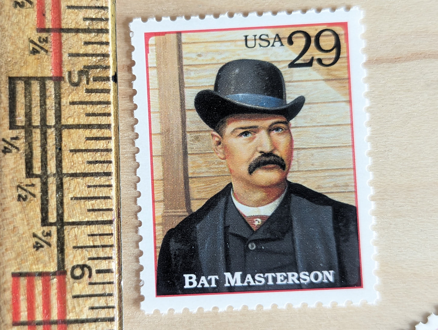 5 Bat Masterson stamps, 1994 Unused Postage Stamps, 29 Cent Stamps, Legends of the West