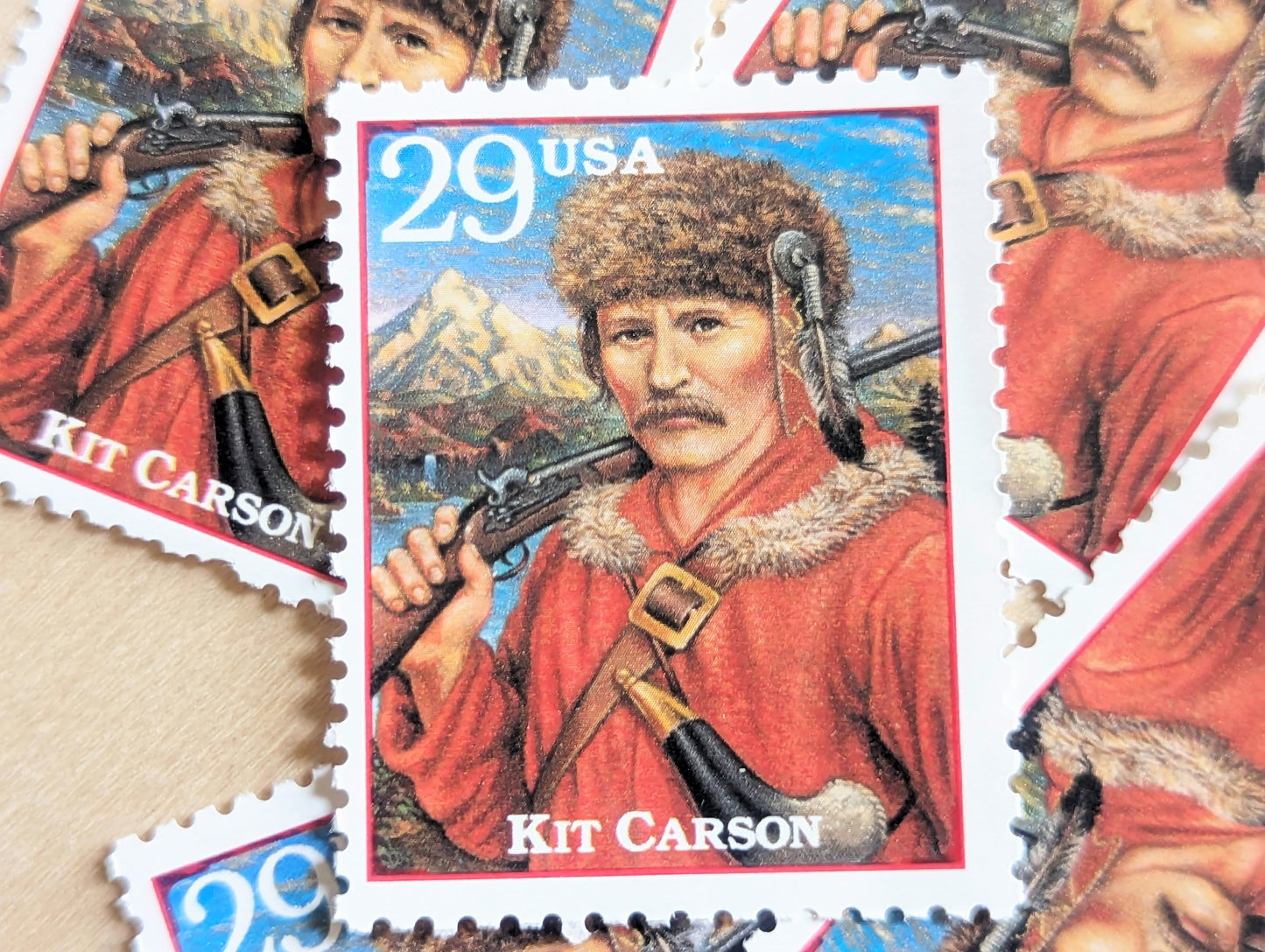 5 Kit Carson stamps, 1994 Unused Postage Stamps, 29 Cent Stamps, Legends of the West