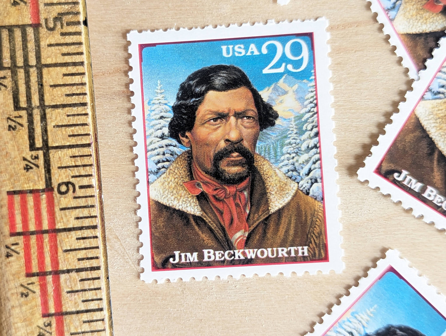 5 Jim Beckwourth stamps, 1994 Unused Postage Stamps, 29 Cent Stamps, Legends of the West