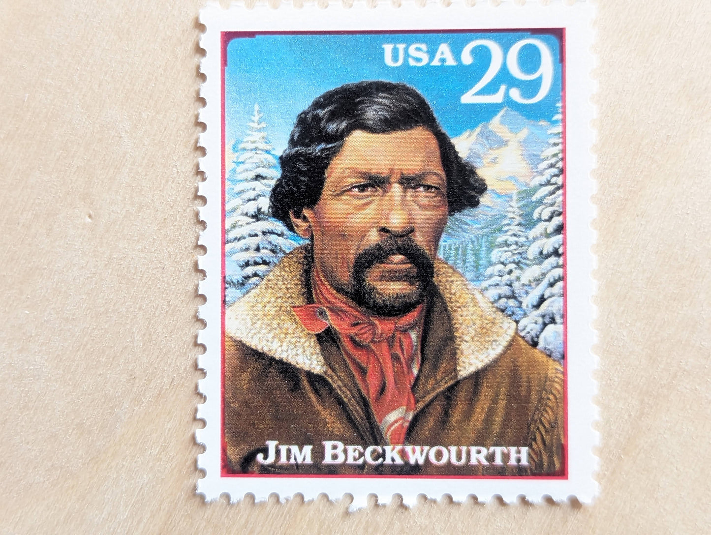 5 Jim Beckwourth stamps, 1994 Unused Postage Stamps, 29 Cent Stamps, Legends of the West