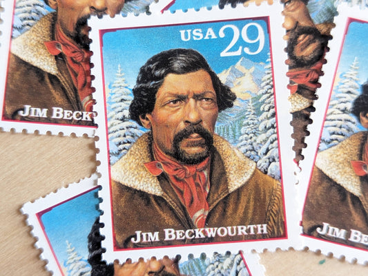 5 Jim Beckwourth stamps, 1994 Unused Postage Stamps, 29 Cent Stamps, Legends of the West