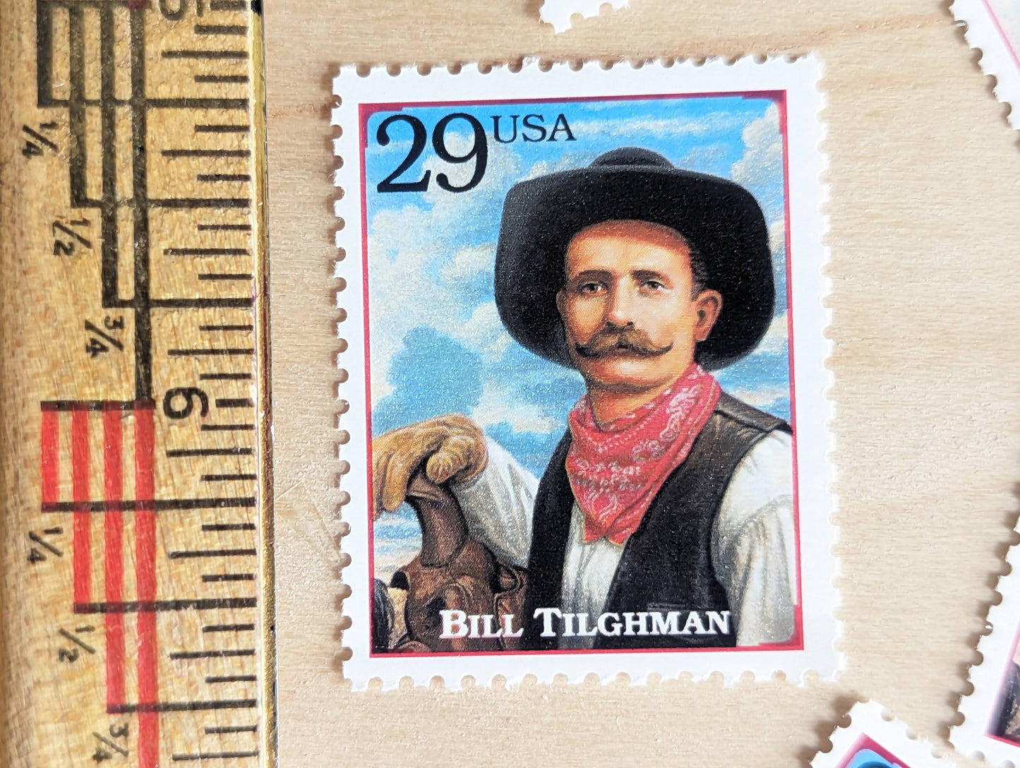 5 Bill Tilghman stamps, 1994 Unused Postage Stamps, 29 Cent Stamps, Legends of the West