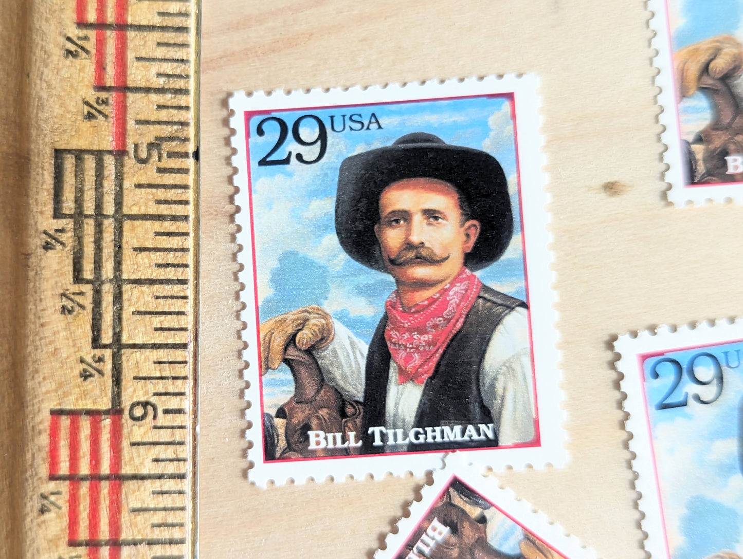 5 Bill Tilghman stamps, 1994 Unused Postage Stamps, 29 Cent Stamps, Legends of the West