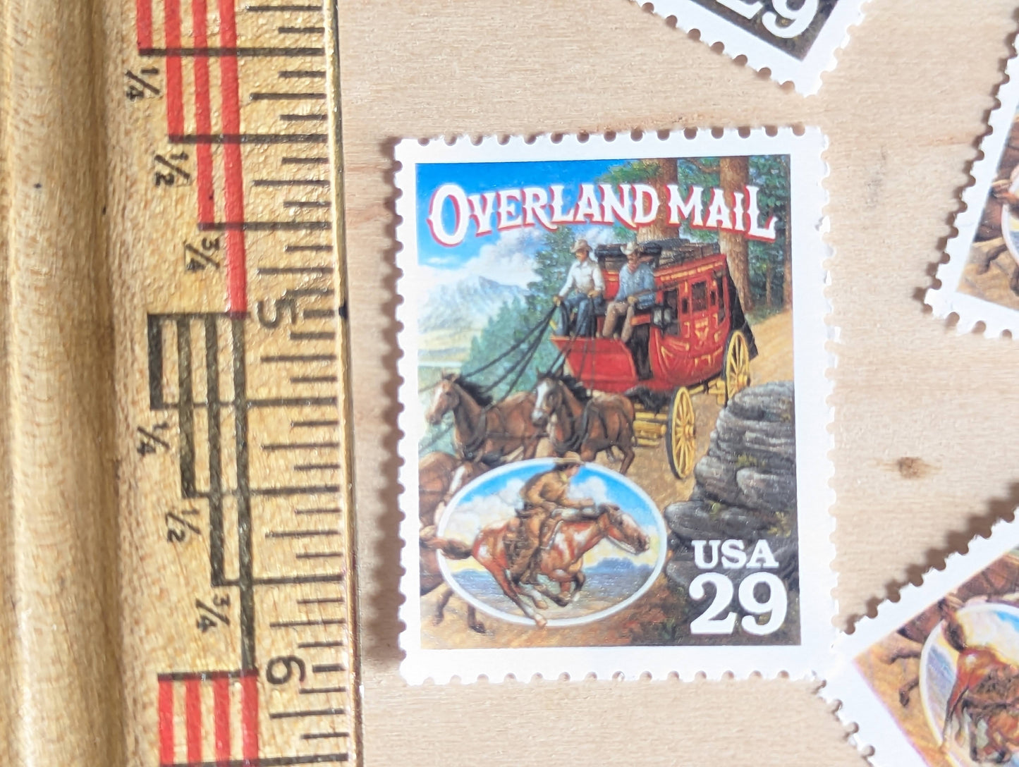 5 Overland Mail stamps, 1994 Unused Postage Stamps, 29 Cent Stamps, Legends of the West