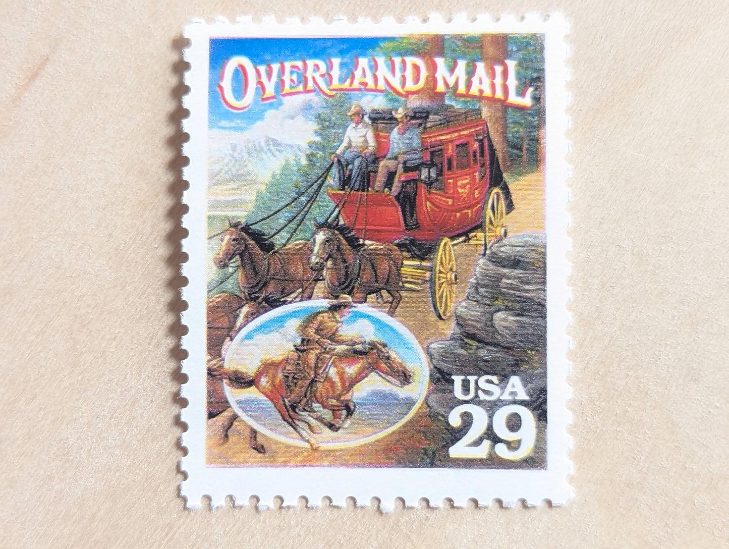 5 Overland Mail stamps, 1994 Unused Postage Stamps, 29 Cent Stamps, Legends of the West