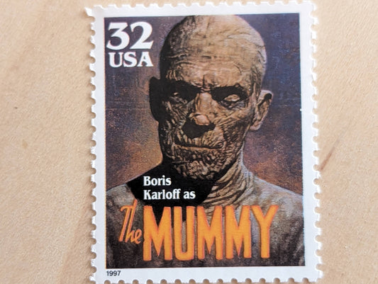 5 Mummy Stamps, 32 Cent, Unused Postage Stamps, Classic Movie Monsters