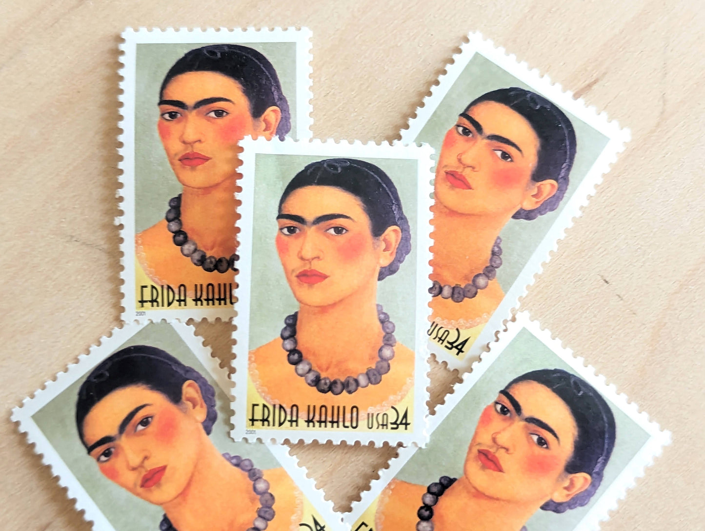 5 Frida Kahlo Stamps, 34 Cent Unused Postage Stamp, Self Portrait